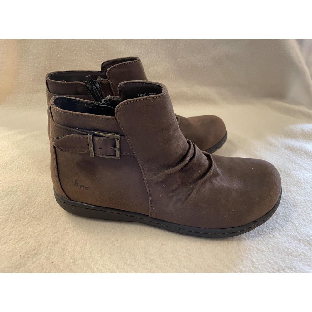 BOC Born Concept Women's Blanche Dark Brown Ankle Booties 9.5W